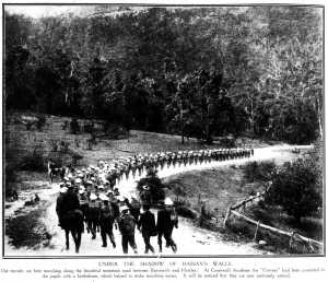 Under the shadow of Hassan's Walls (Sydney Mail 10/11/1915)