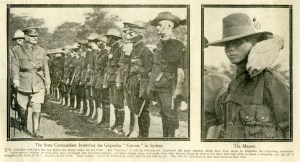 The State Commandant inspecting the "Coo-ees" in Sydney (Sydney Mail 15/3/1916)