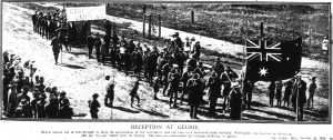 Reception at Geurie (Sydney Mail 20 Oct 1915)