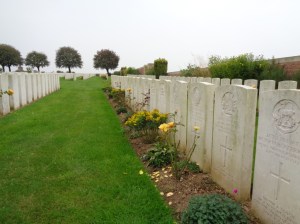 Puchevillers British Cemetery, Puchevillers, Somme, France (Photograph: S & H Thompson 5/9/2014)