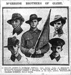 The McGregor brothers - 2 were Coo-ees (Daily Telegraph, 22/9/1916)