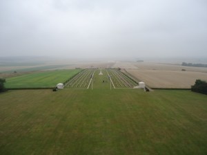 Looking from the Tower to the Main Entrance at Villers-Bretonneux Memorial (Photograph: S. &. H. Thompson 5/9/2012)