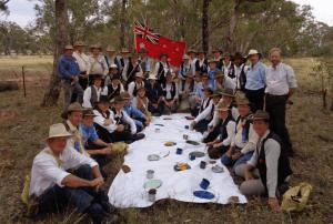 Coo-ee marchers breakfast scene at Balladoran 18/10/2015