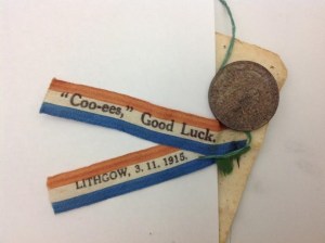 Ribbon presented to the Coo-ees at Lithgow 3/11/1815