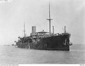 HMAT Ballarat A70, 18/2/1916. Photograph from the AWM Collection PB0182.